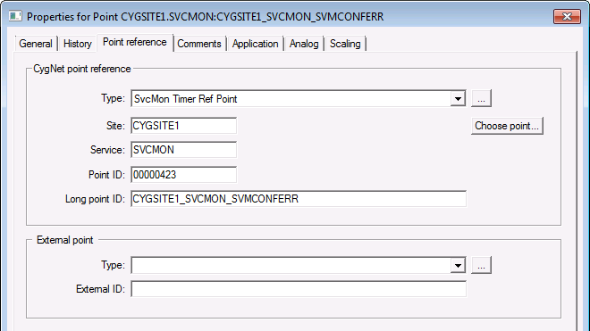 Point Properties Point reference page